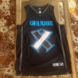 Black and Blue Grudge Official Authentic Wear For MMA Basketball Style Jersey